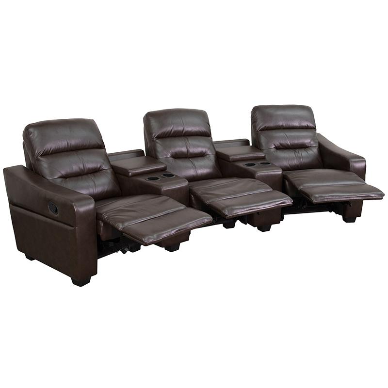 Theatre Seats | LeatherSoft Reclining Home Theatre Sectional Sofa