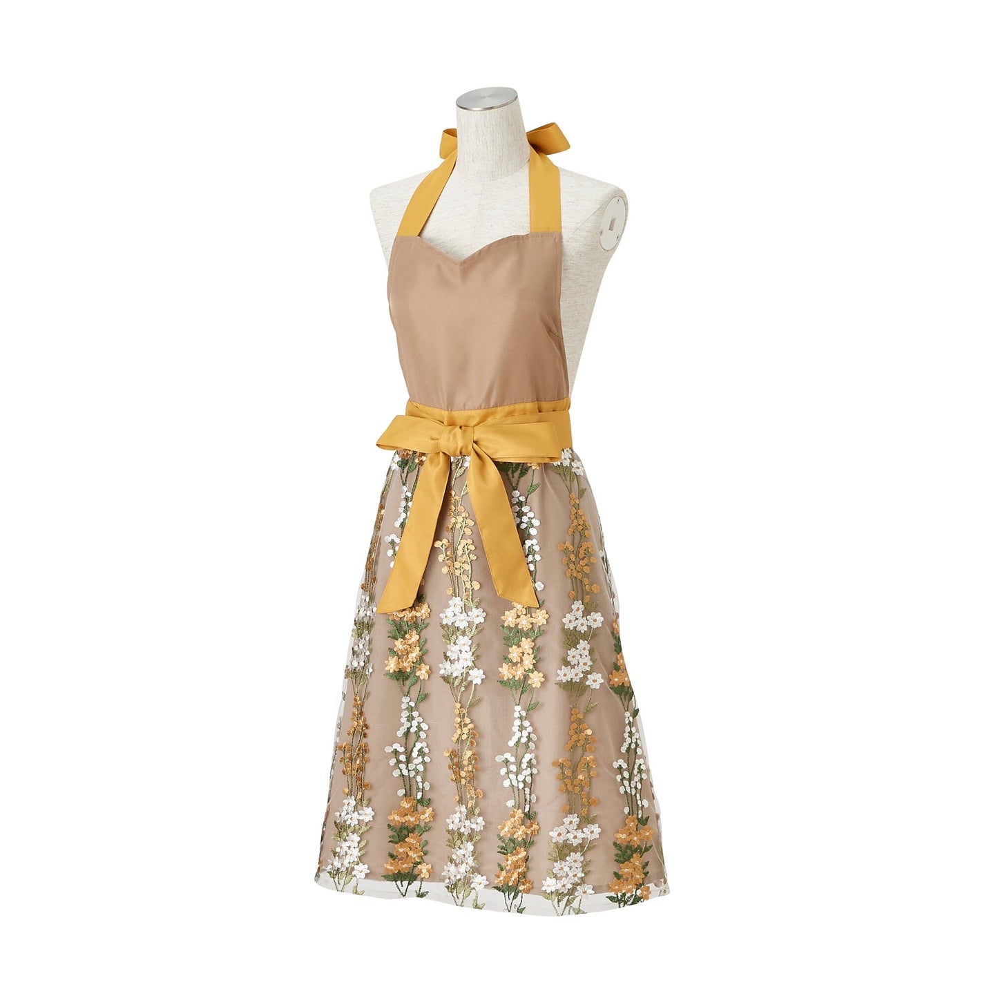 Tulle Full Apron Brown