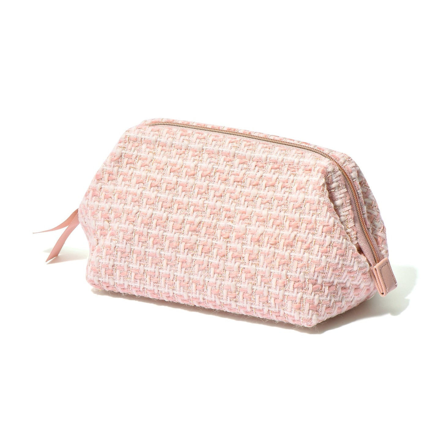 Tweed Wire Pouch Pink