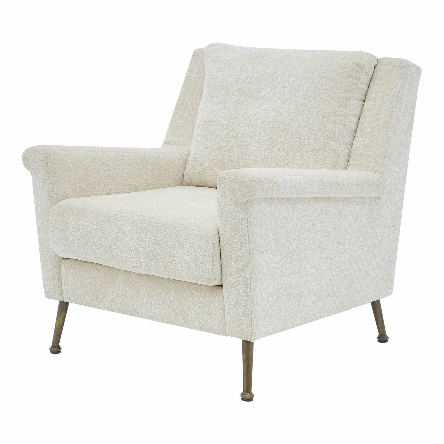 Winston Fabric Accent Arm Chair Gold legs
