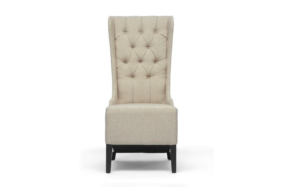Vincent Beige Linen Modern Accent Chair