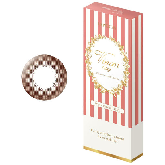 10Pc Bume Japan Viewm 1 Day Pure Brown -6.50 Contact Lenses