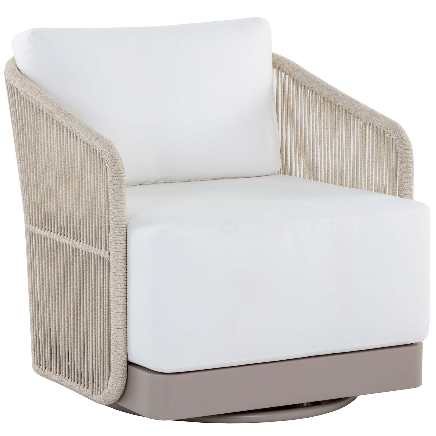 Allariz Outdoor Swivel Chair, Stinson White