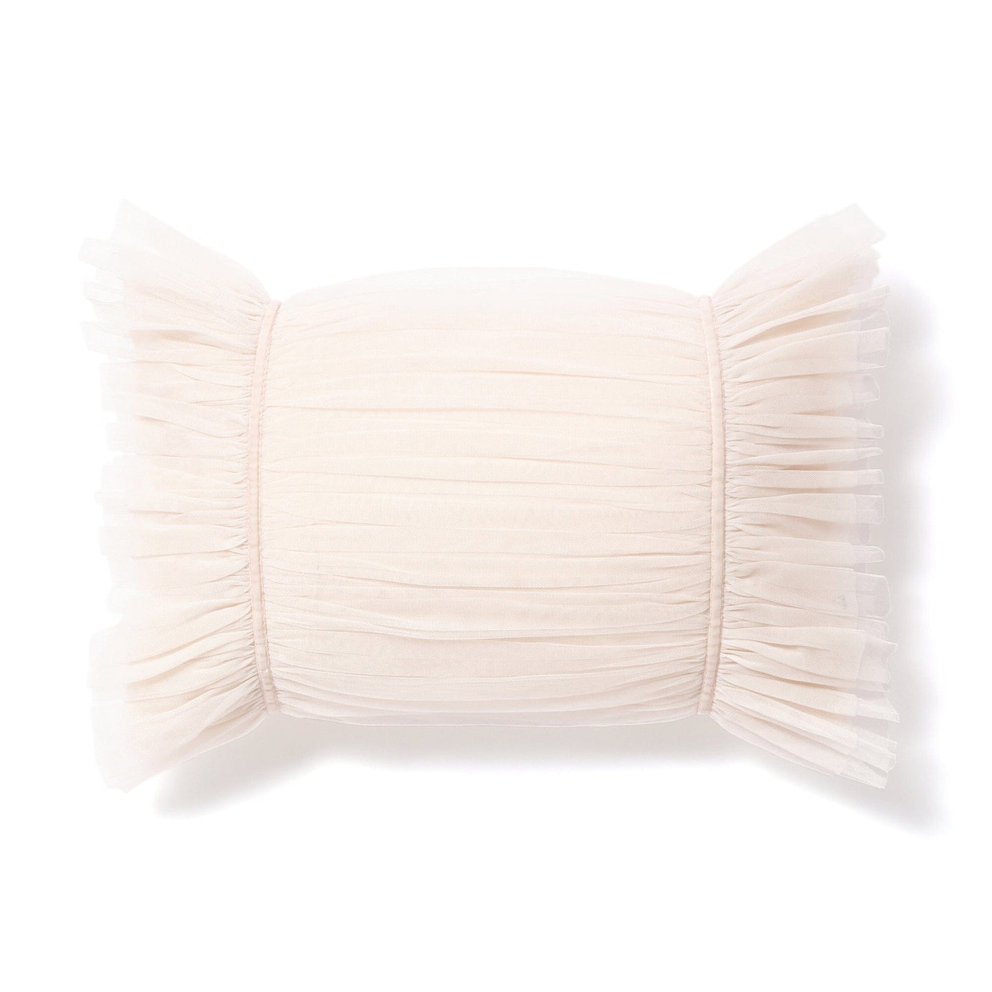 Tulle Gather Cushion Cover 400 X 250 Light Pink
