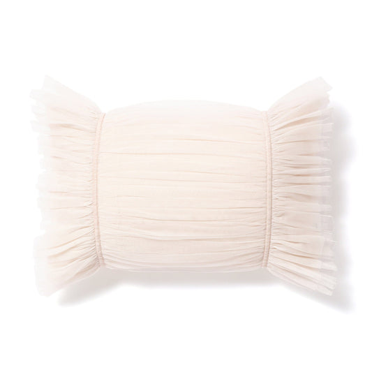 Tulle Gather Cushion Cover 400 X 250 Light Pink