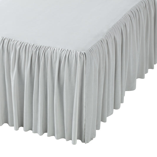 Warmy Bed Skirt Single Light Gray