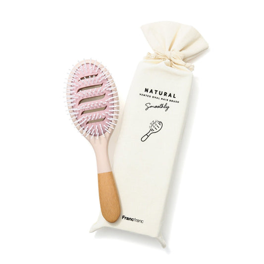 Vented Oval Hair Brush Natural