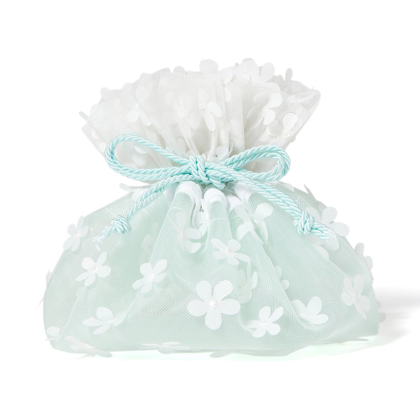 Tulle Drawstring Pouch Mint