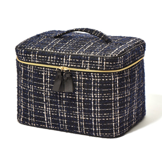 Tweed Vanity Pouch Large Black