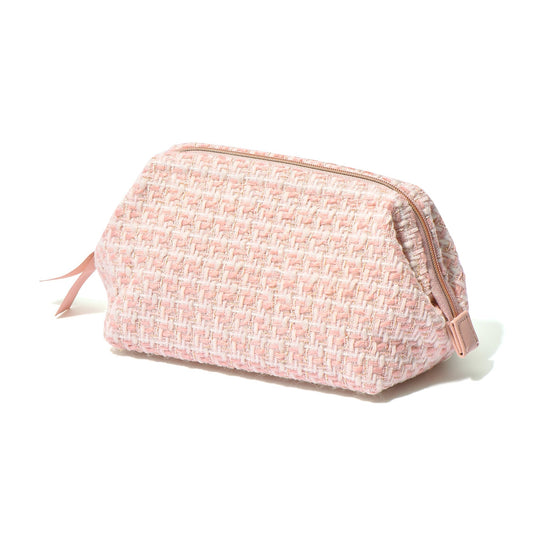 Tweed Wire Pouch Pink