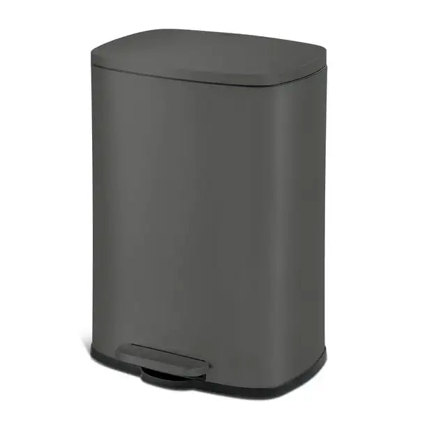 13.2 Gallon Trash Can, Rectangular Step on Kitchen Trash Can, Strong and Durable,14.78 X 17.00 X 24.41 Inches