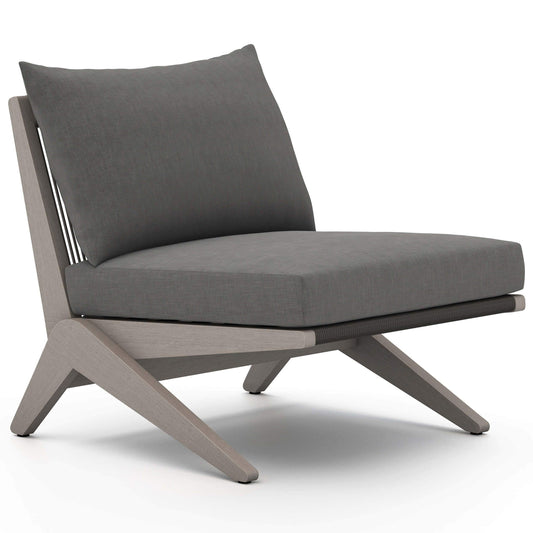 Virgil Outdoor Chair, Charcoal/Weathered Grey