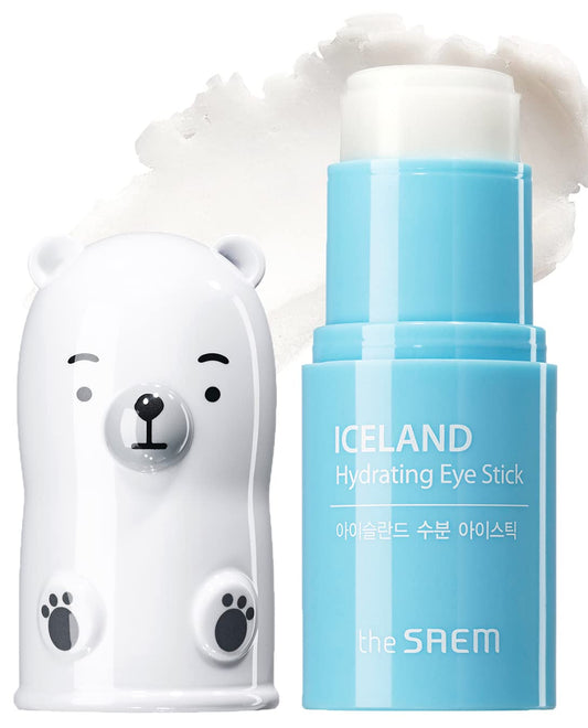 The SAEM Iceland Hydrating Eye Stick 0.24oz - Cooling Eye Balm for Dark Circles and Puffiness – Under Eye Treatment - Reduce Wrinkles and Moisturizing - Minimize Dark and puffy Eyes - Aqua Scent