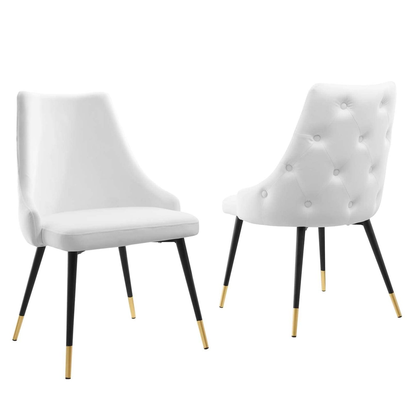 Adorn Dining Side Chair Performance Velvet Set of 2 White