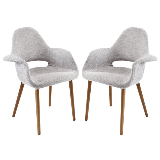 Aegis Dining Armchair Set of 2 Light Gray