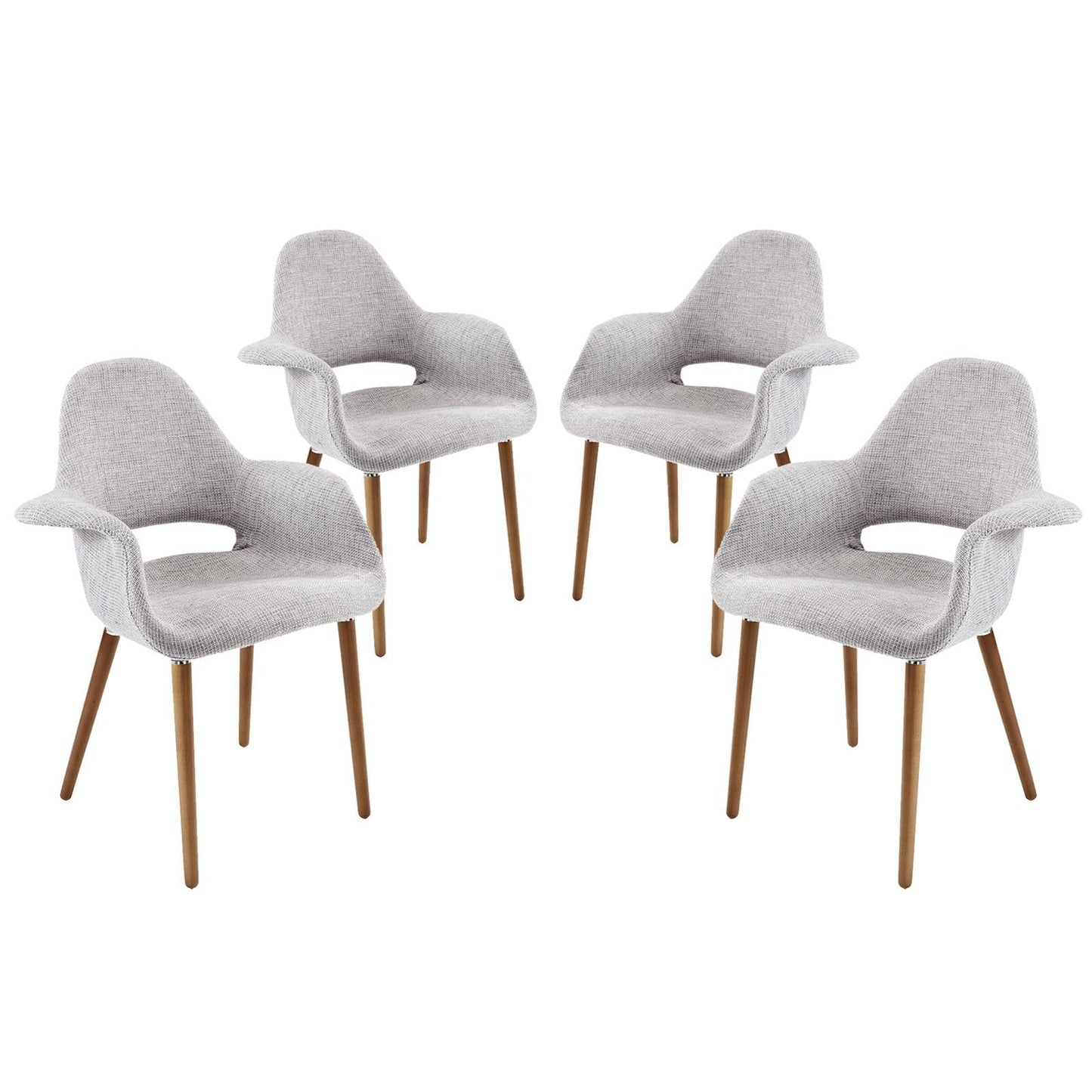 Aegis Dining Armchair Set of 4 Light Gray