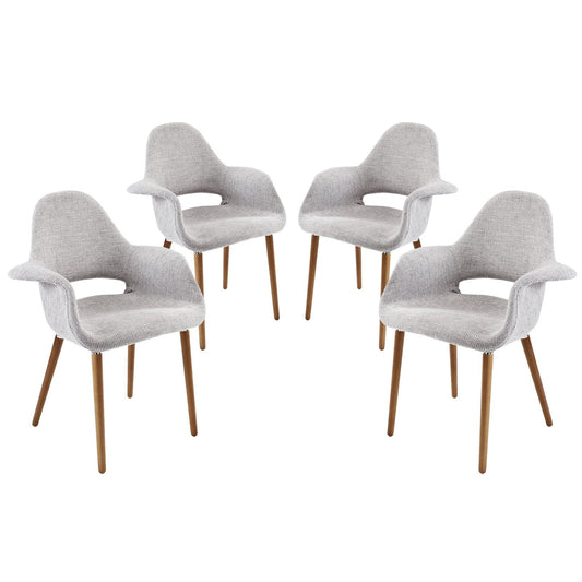 Aegis Dining Armchair Set of 4 Light Gray