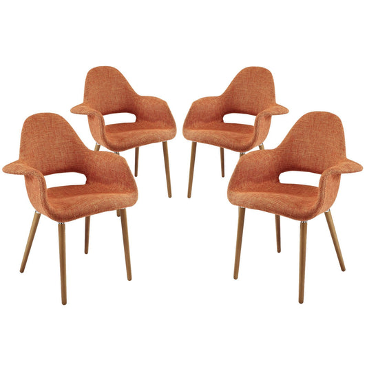 Aegis Dining Armchair Set of 4 Orange