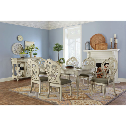 (D4660-241) Devonshire- Side Chair (2/Ctn)- Distressed White