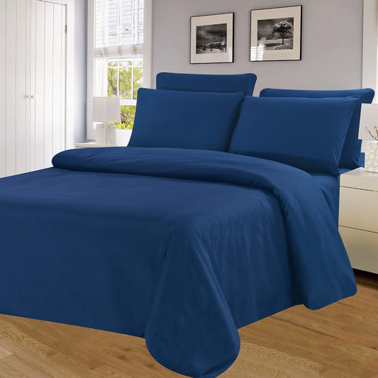 Winston 6 Piece Microfiber Wrinkle Free Sheet Set, Navy, King