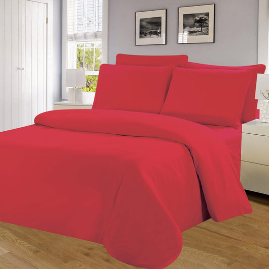 Winston 6 Piece Microfiber Wrinkle Free Sheet Set, Red, King