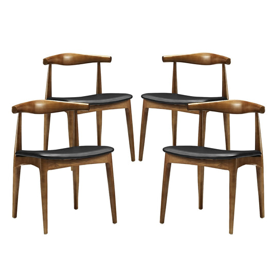 Tracy Dining Chairs Wood Set of 4 Black
