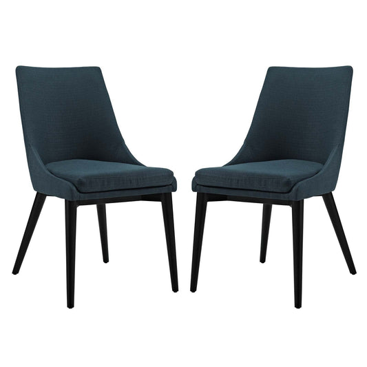 viscount Dining Side Chair Fabric Set of 2 Azure