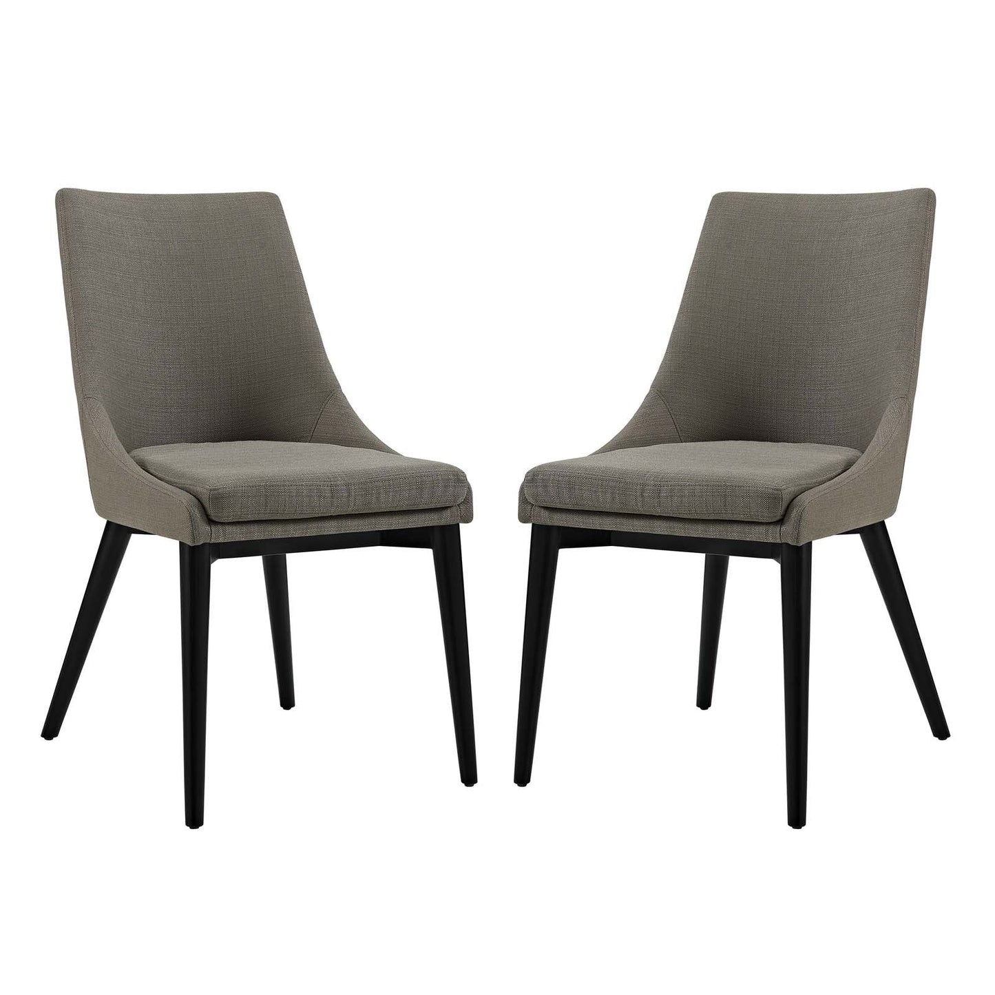 viscount Dining Side Chair Fabric Set of 2 Granite