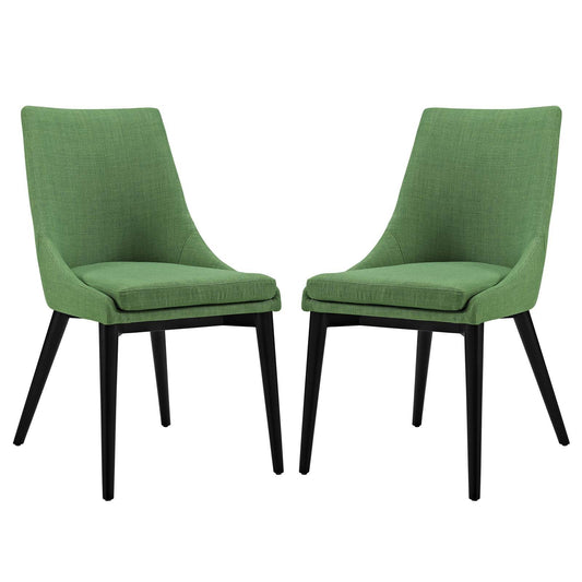 viscount Dining Side Chair Fabric Set of 2 Kelly Green